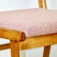Vintage fuchsia boucle chairs - set of 6