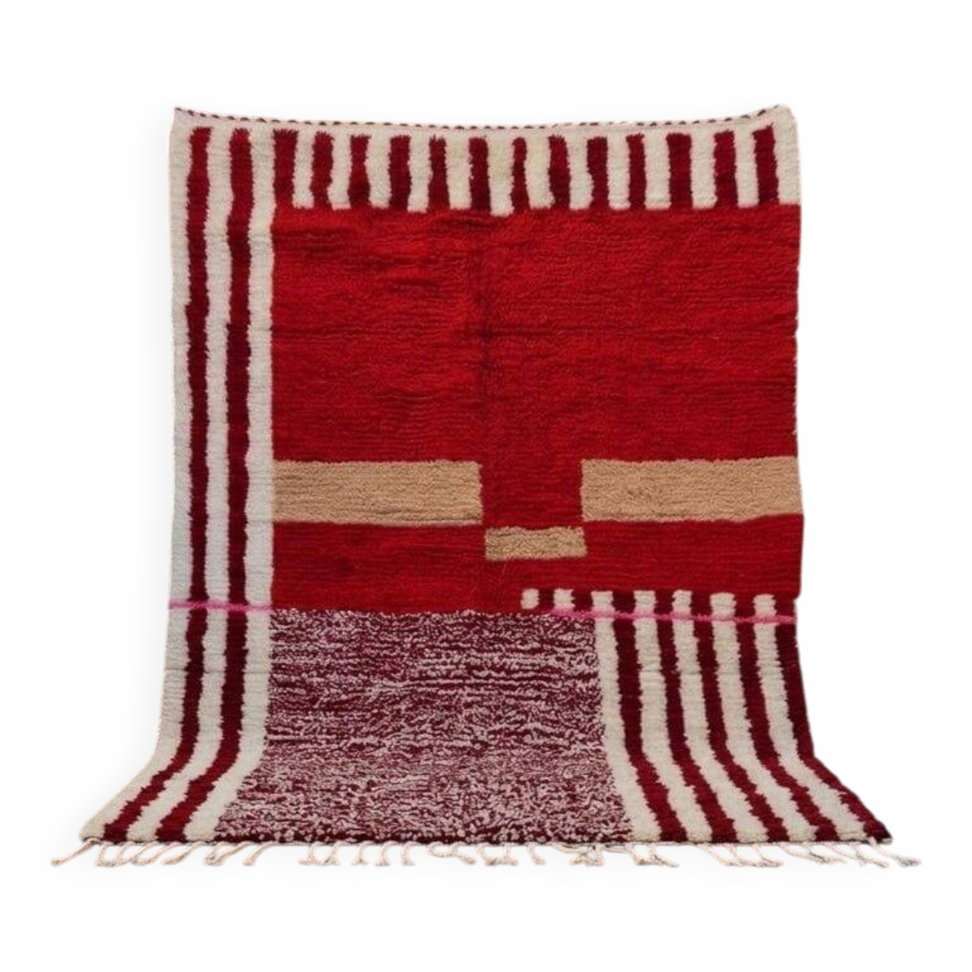 Pure wool rug, handwoven in traditional craftsmanship, size 150/250 cm.