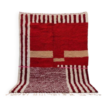Tapis en laine pure tissé main artisanale traditionnelle taille 150/250 cm