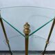 Neoclassical corner or corner seat, 3 levels in white tempered glass