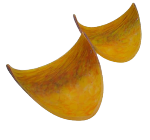 2 wall sconces glass paste Patrick Crespin