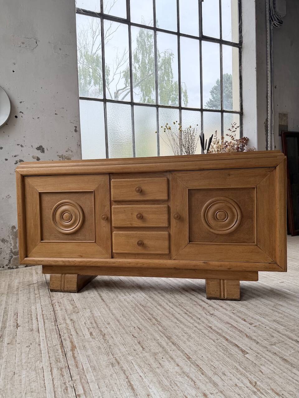 Enfilade storage unit oak Art Deco 1940 Dudouyt