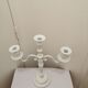 Bougeoir 3 bougies blanc laque