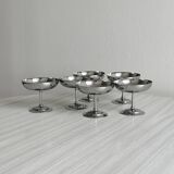 8 coupelles à glace en inox brillant