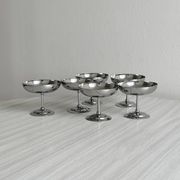 8 coupelles à glace en inox brillant