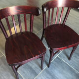 Paire de chaises de bistrot vintage