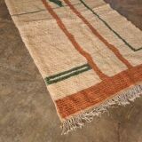 Handmade Beni Ourain Berber rug with colourful patterns, 1.5/2.5 m.