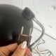Vintage industrial table lamp in black metal and chrome