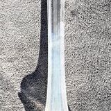 Glass soliflore 40 cm high around 1930 with 6 strips of 3 veins