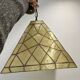 Chandelier in mother-of-pearl and brass