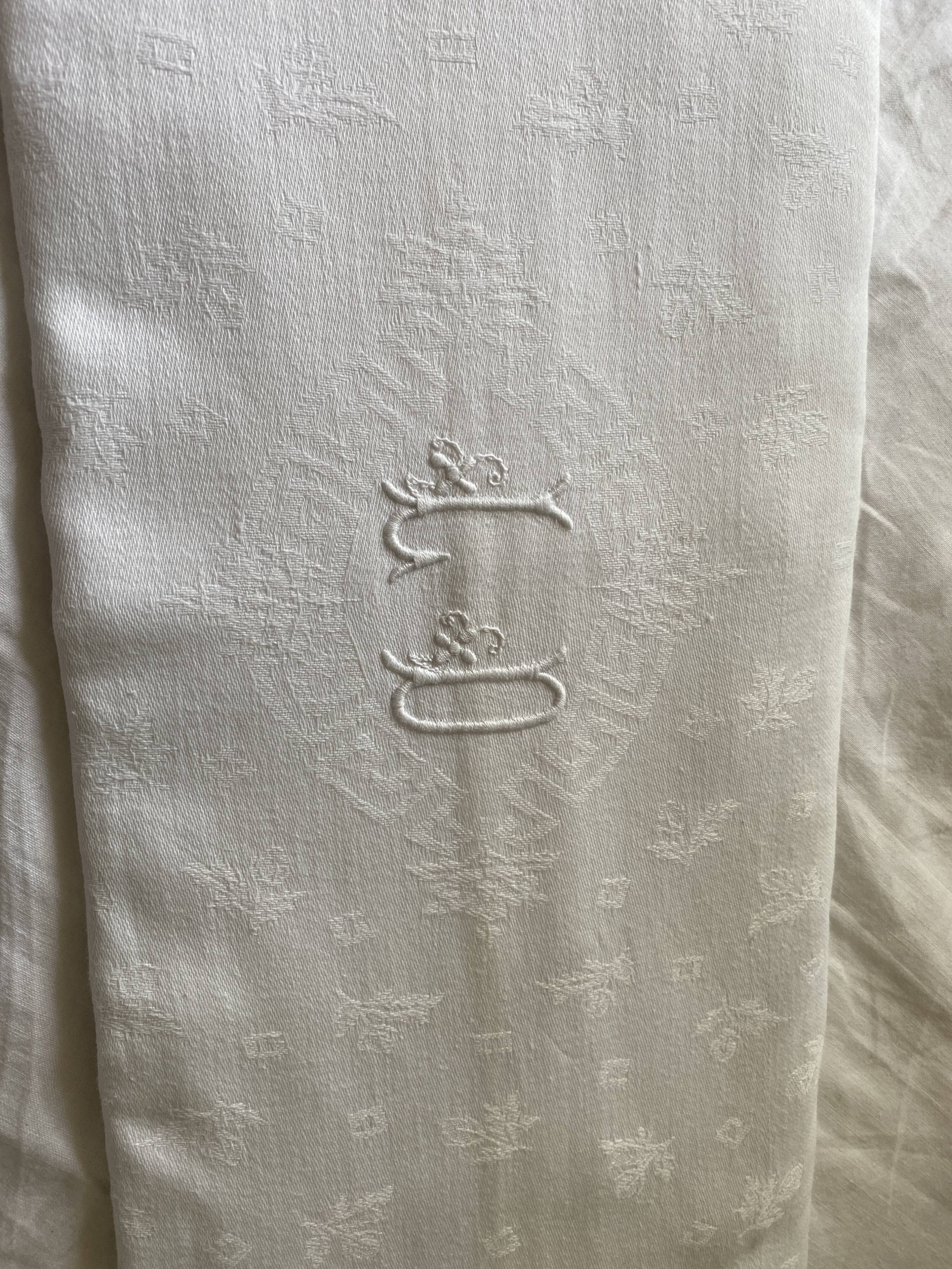 Nappe en damassée de coton