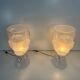 Italian Art Deco Murano Glass Vase Table Lamps