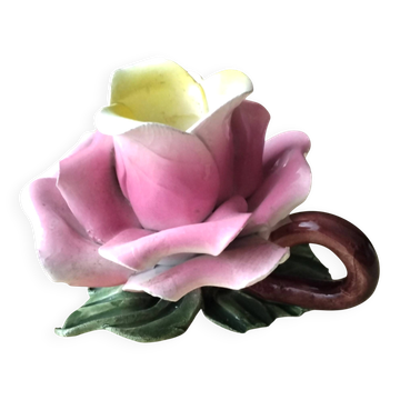 Bougeoir fleur en céramique