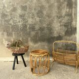 Rattan magazine holder