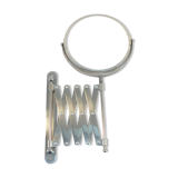 Vintage metal accordion wall mirror