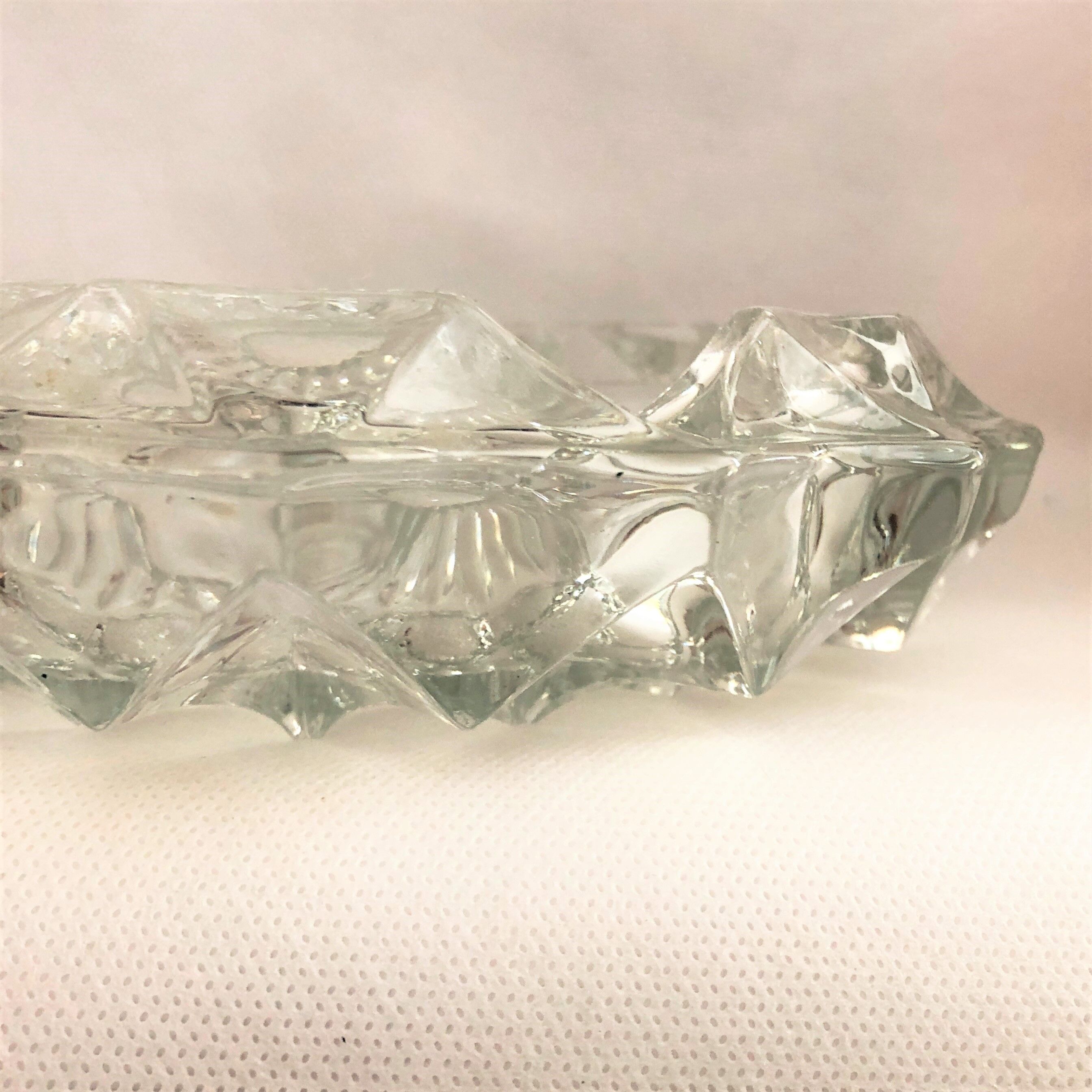 France crystal pocket ashtray