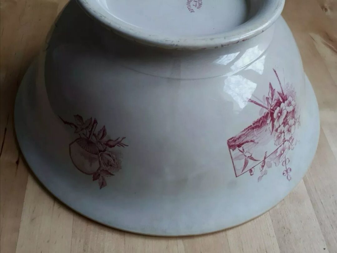 Saladier former earthenware butterflies Badonvilliers