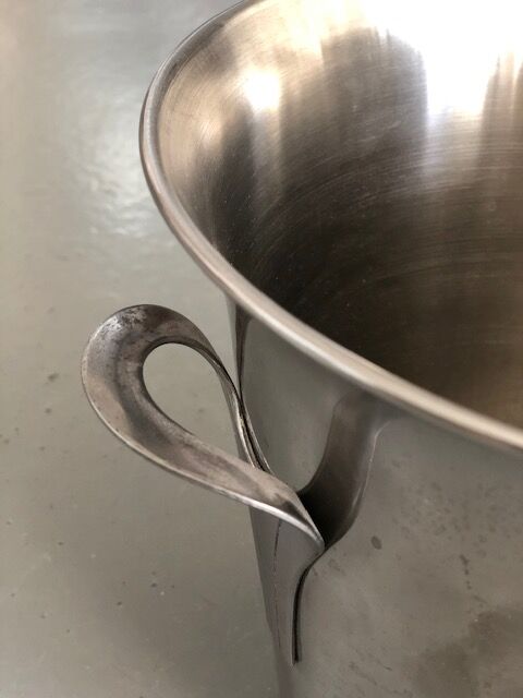 Brushed aluminum champagne bucket