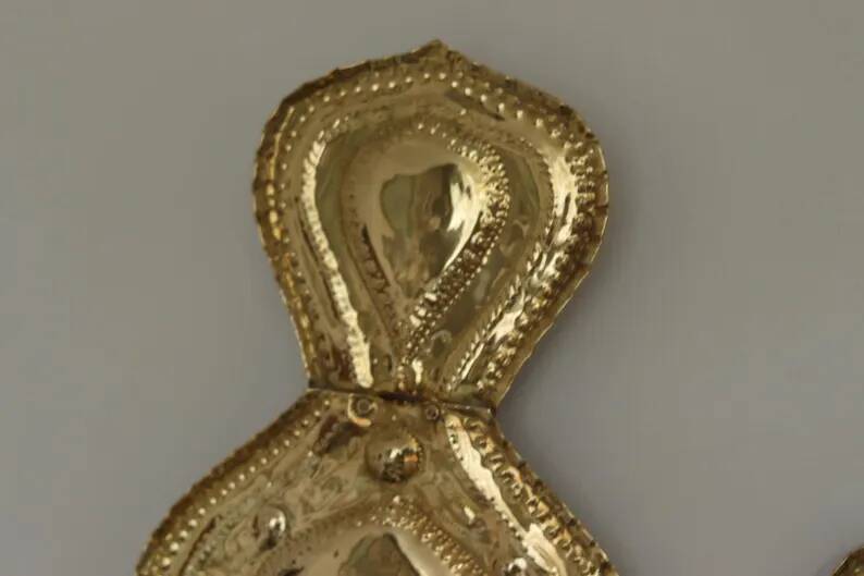 Baroque Style Mid-Century Brass Swedish Sconces