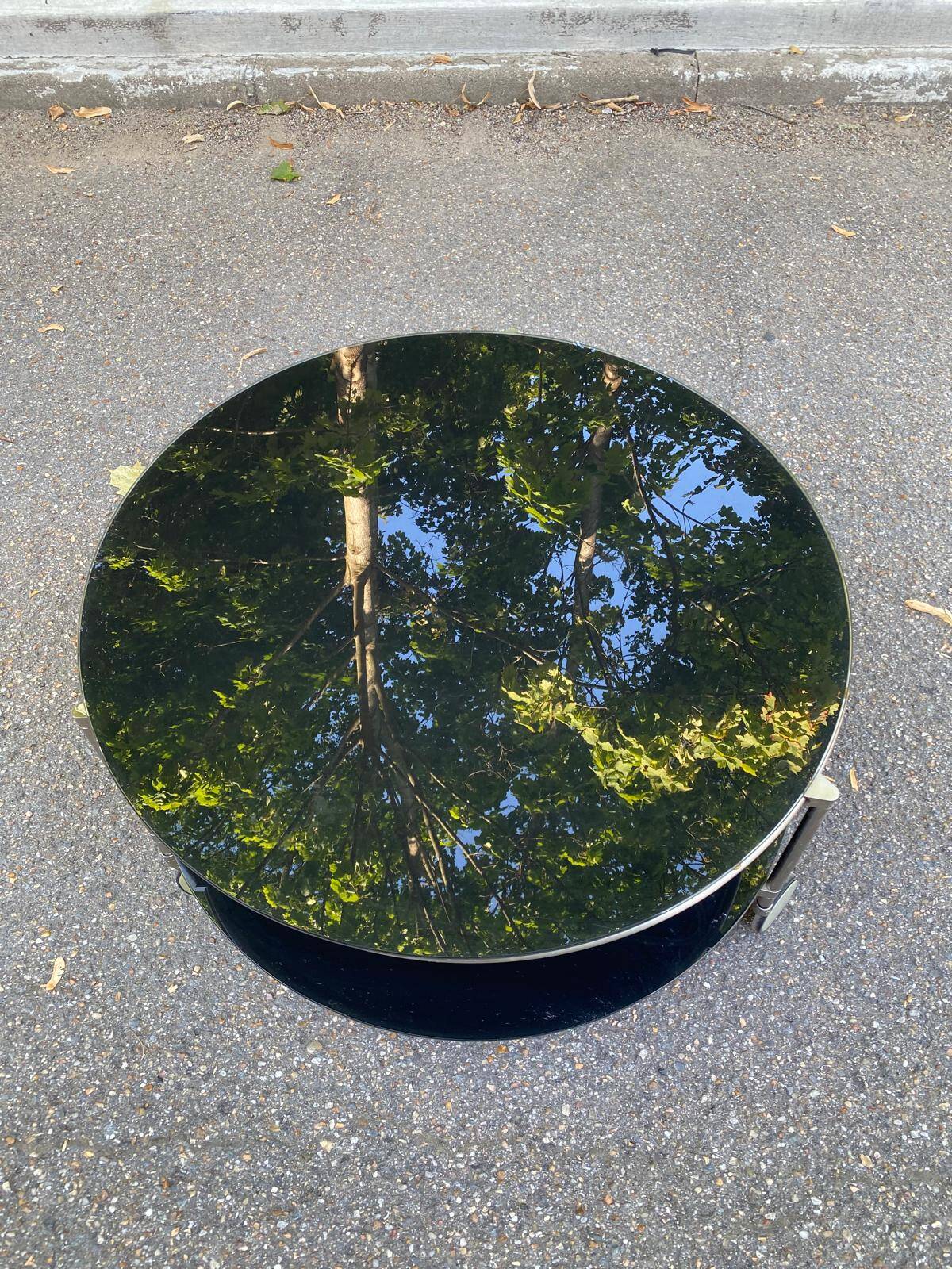 Strind Scandinavian coffee table in black glass by Ehlen Johansson for Ikea