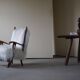 Henning Kjærnulf, armchair reupholstered in long-haired Icelandic sheepskin, 1950