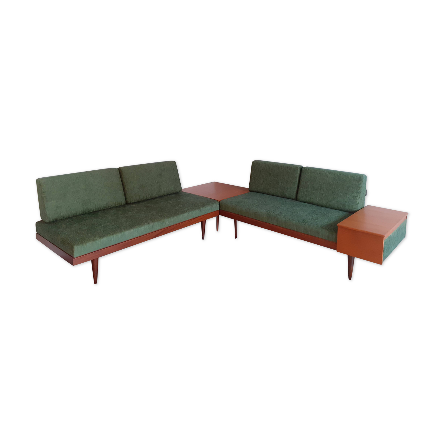 Living room set 2 Norwegian daybeds Ingmar Relling and teak corner table