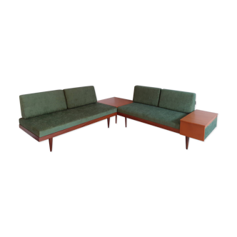 Living room set 2 Norwegian daybeds Ingmar Relling and teak corner table
