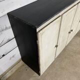 Patinated sideboard 4 doors