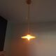 Suspension vintage en opaline dentelée