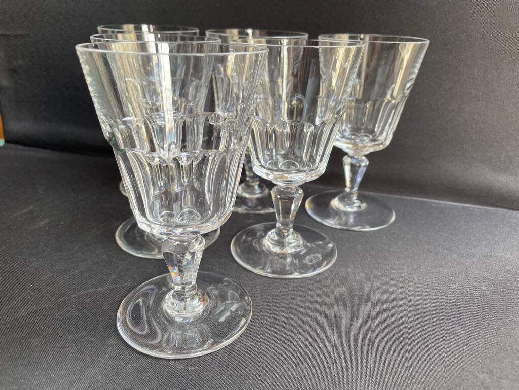 6 Baccarat Missouri red wine glasses - 20th century