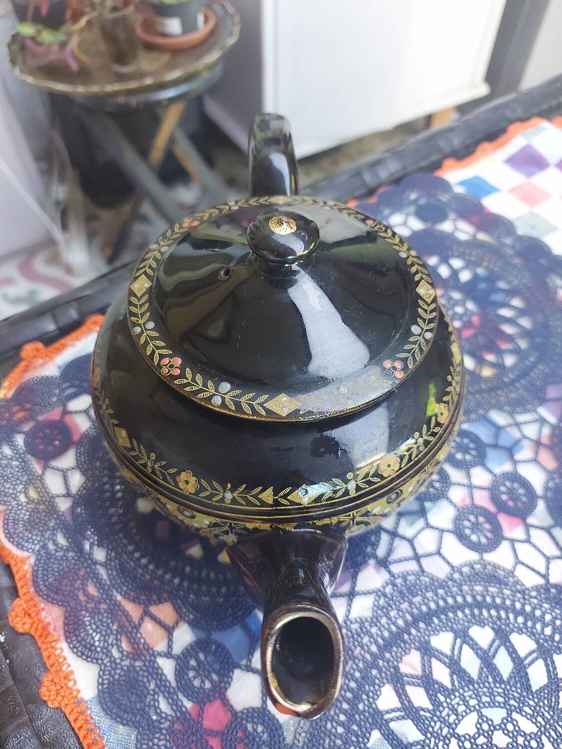 19th century teapot Sarreguemines