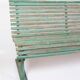 Antique French Park Benches Painted In Greenish Color From 1930s