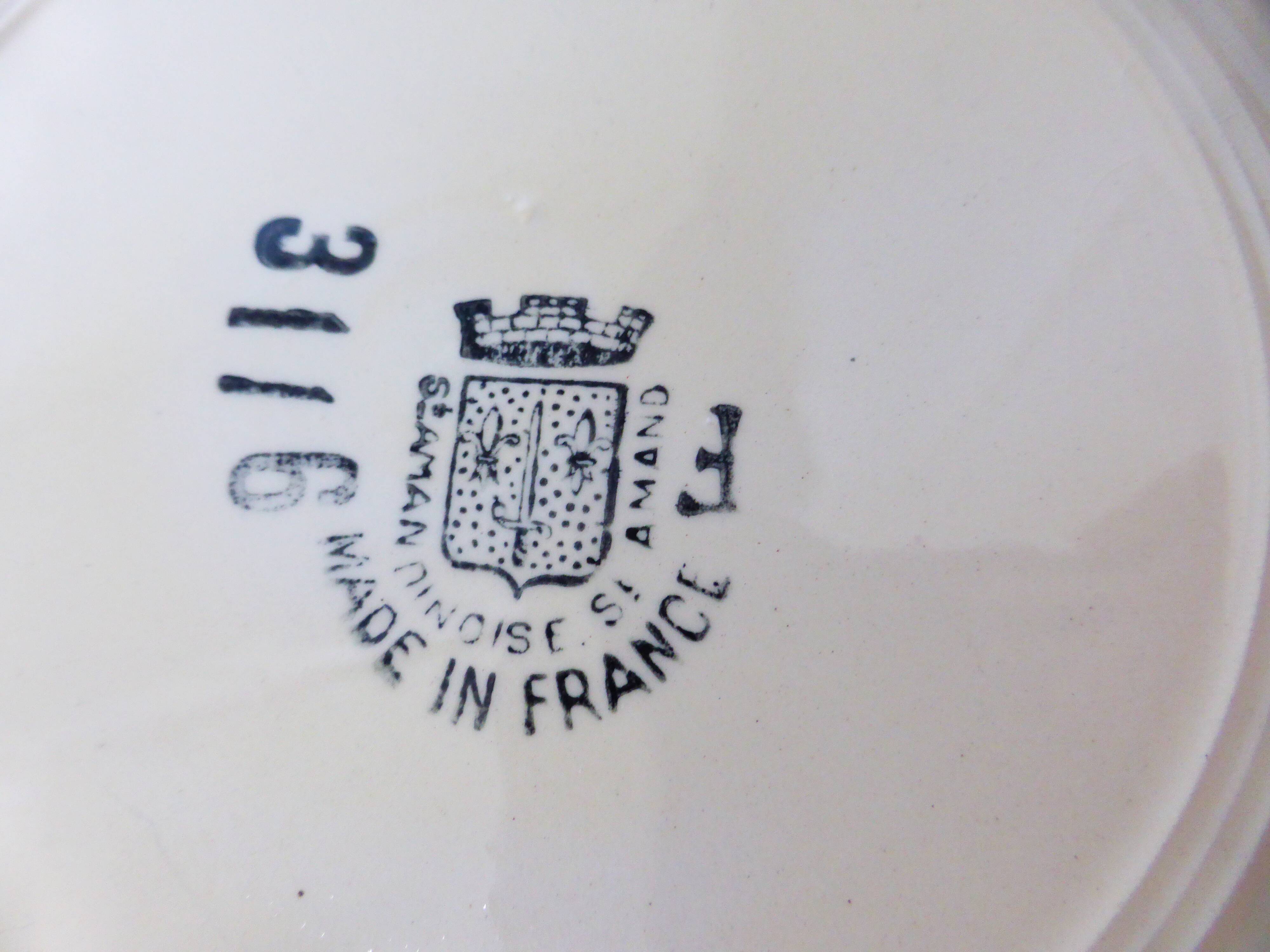 3 vintage dessert plates from St Amand 220614