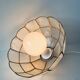 Vintage mother-of-pearl and brass pendant lamp