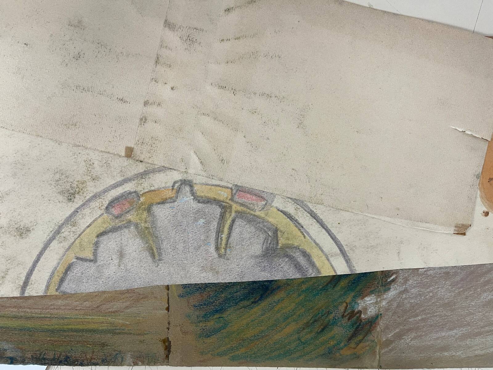 Tableaux lot 3 studies Pastel Ed. Pannetier (1884-1965) Panoramic landscapes
