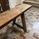 Old farmhouse bench in solid oak