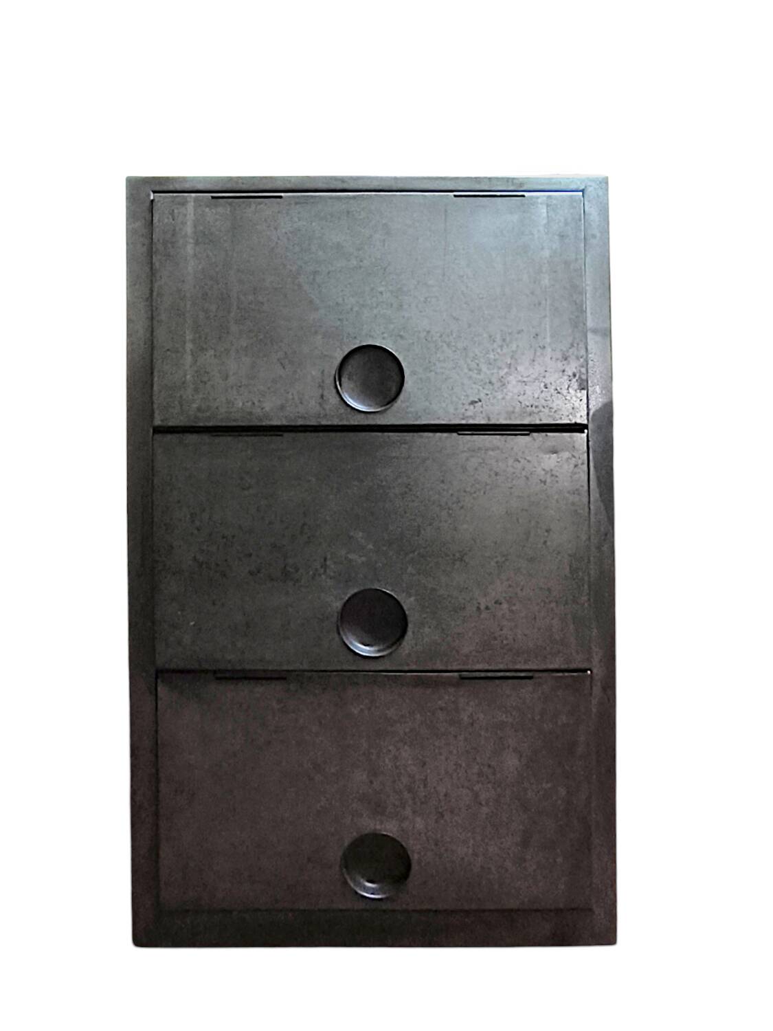 Industrial furniture with sliding flaps