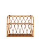 Wall shelf in rattan and wood veneer – 1950s/60s