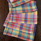 Set of 8 madras cotton napkins