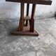 Triangular side table in carved wood, Art Nouveau, France, circa 1915.