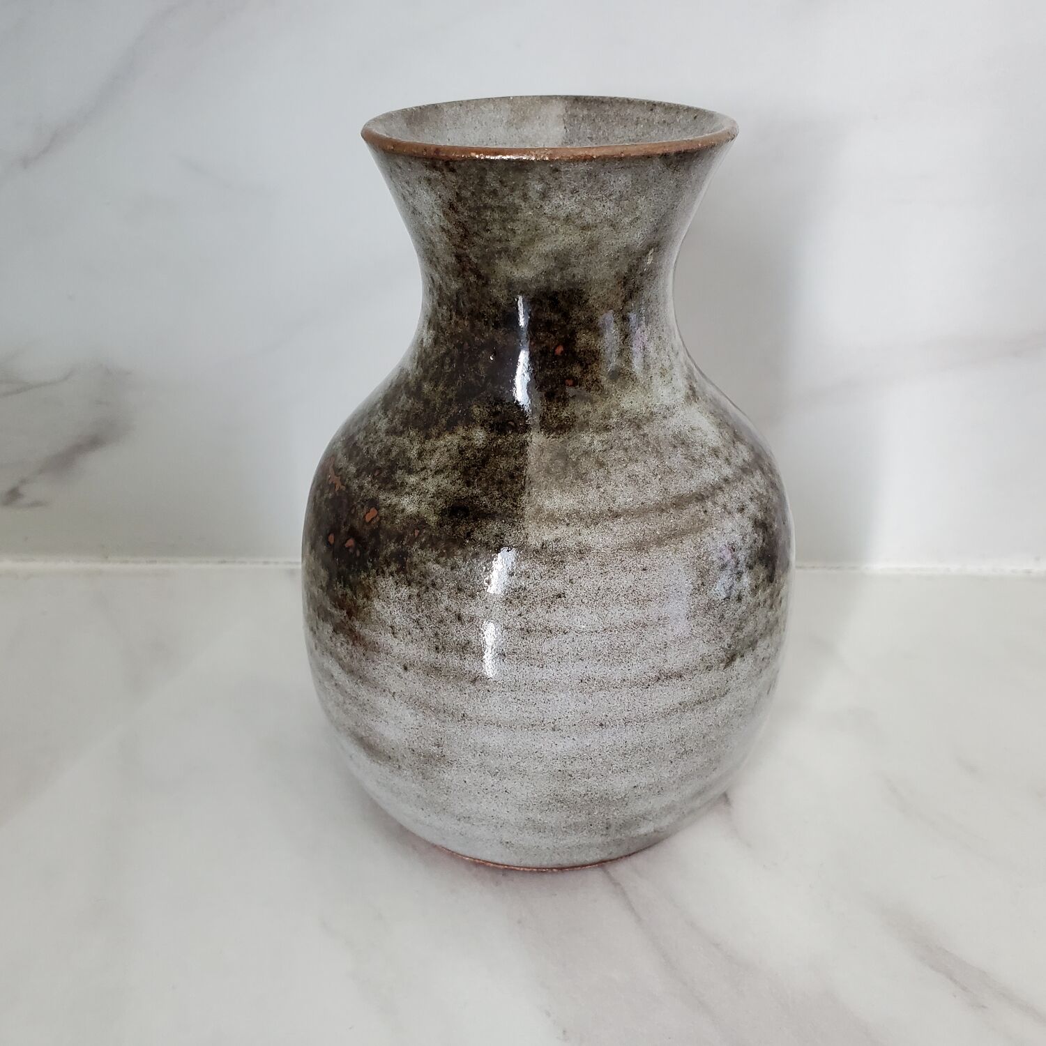 Signed sandstone vase