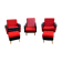 Mid-century lounge chairs with ottomans, 1960s, set of 5