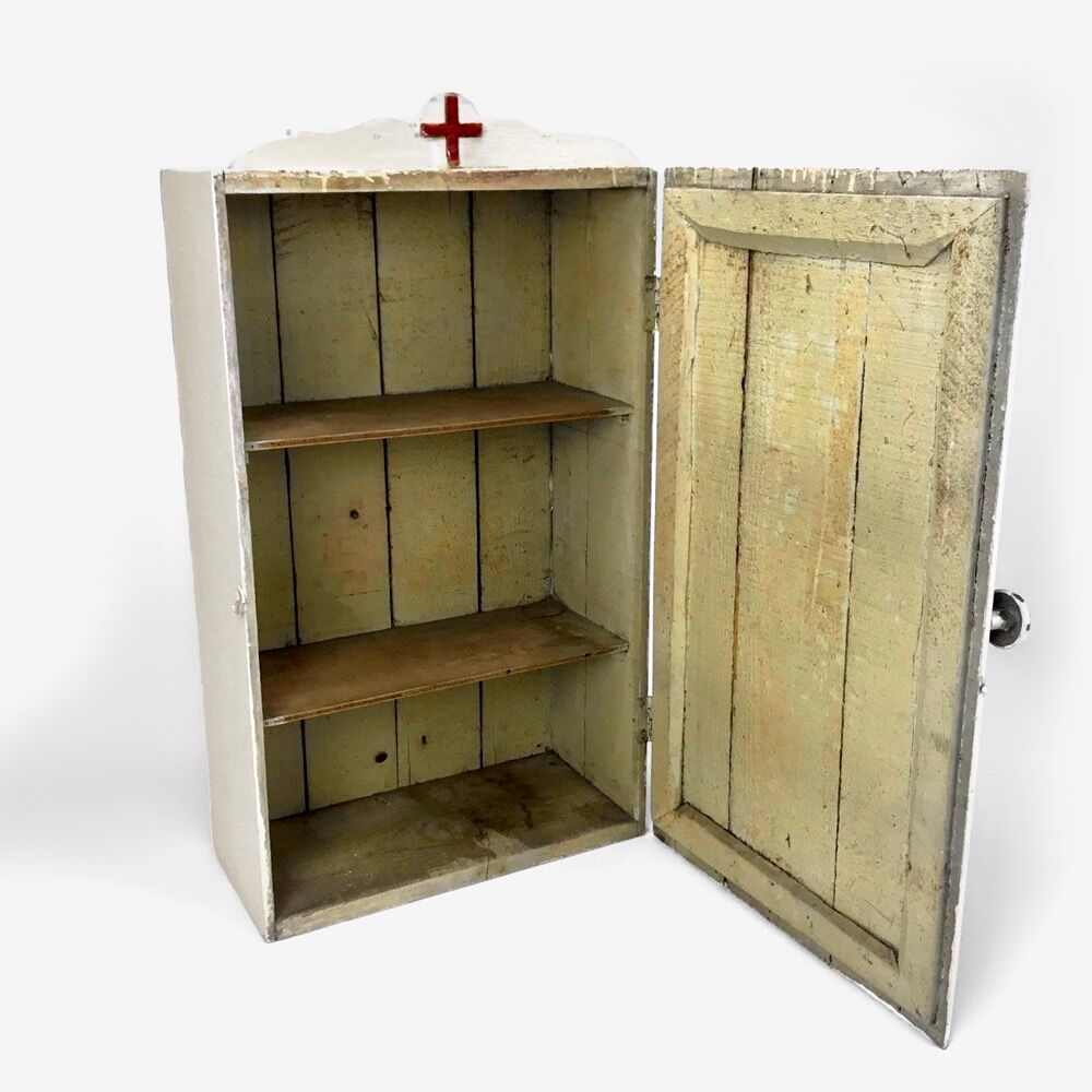 Old medicine cabinet with mirror