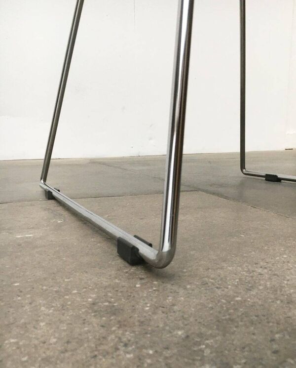 Chaise latérale en métal postmoderne vintage par Rolf Rahmlow, années 1980
