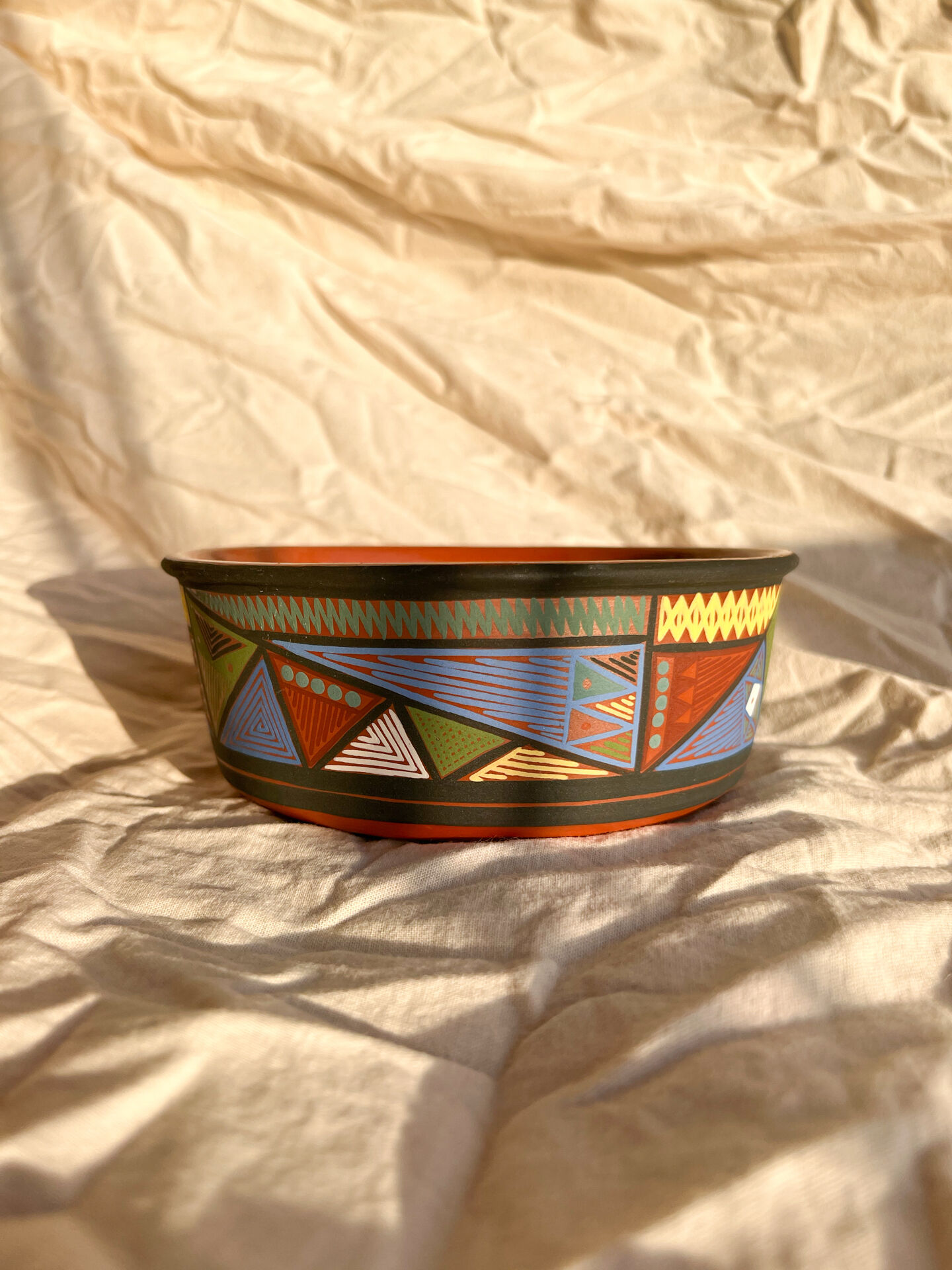 Duo of Handcrafted Ceramic Bowls from Venezuela, Signed