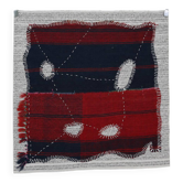 Tenture murale tribale tissée à la main, art textile boho, 103x106 cm