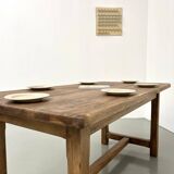 Small old farmhouse table with square legs