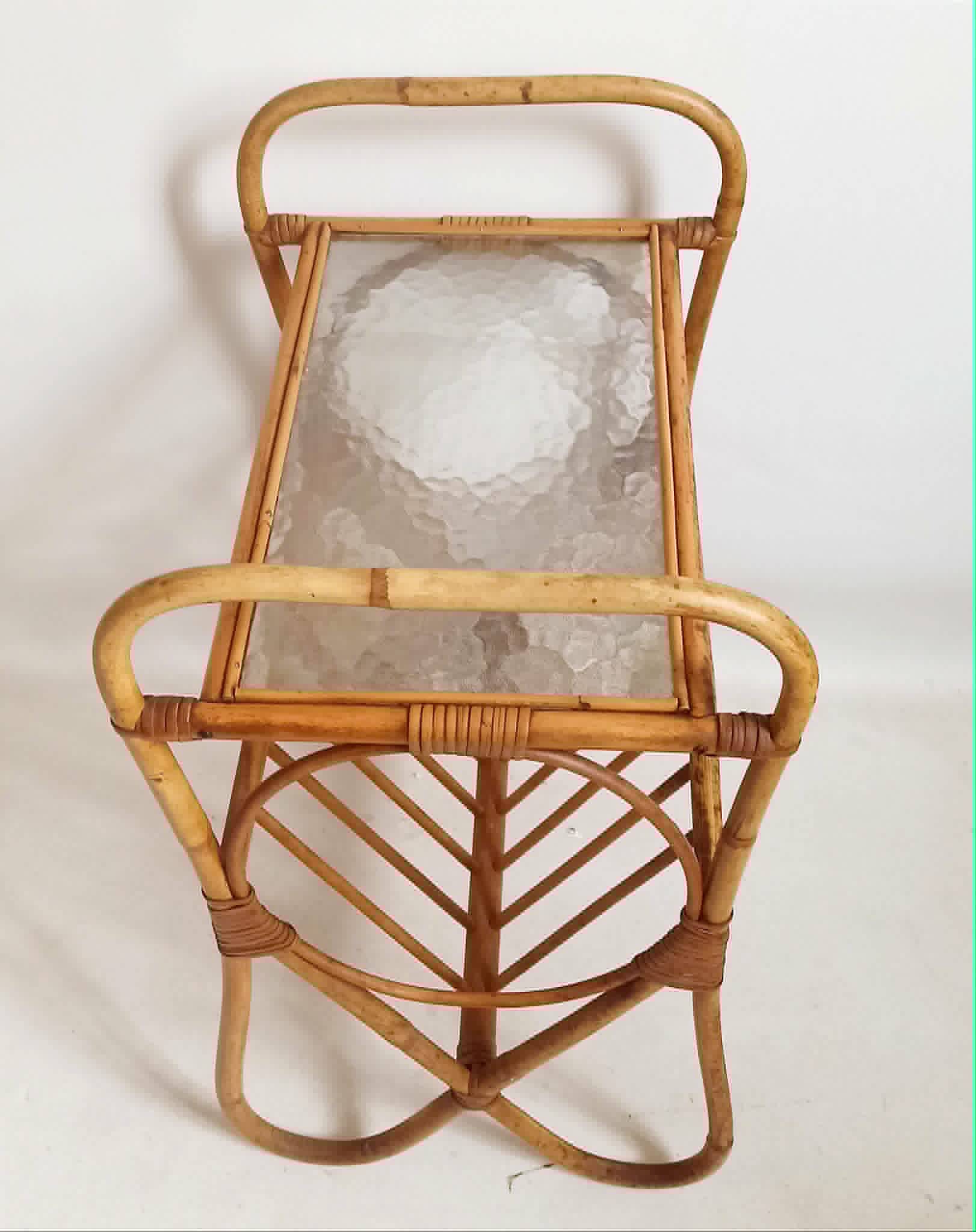 Table d'appoint et porte journaux Anées 60