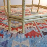 Bamboo coffee table painted yellow