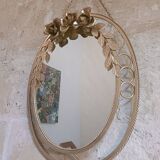 Vintage gold floral mirror